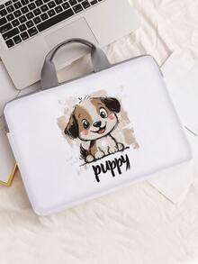 Bolso para laptop con estampado de perro, accesorios de tela para computadora, bolso suave para laptop, funda protectora suave para computadora, funda protectora para laptop, bolso de cuero plano, cierre de cremallera para laptop, funda protectora para computadora, útiles escolares y de oficina, oferta especial de regreso a clases - Multicolor - Ver 8