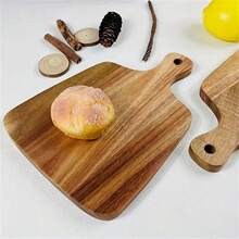 1个披萨托盘，木质餐盘，砧板，盛菜盘，适用于盛放奶酪、水果、沙拉、披萨，也可作砧板使用。 - 棕色 - 查看 9