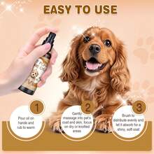 Pjordo Pet Fur Care Oil, 3.38 FL OZ Natural Oils With Collagen , Reduces Shedding, Shiny & Silky Coat, Leave-In Conditioner For Dogs & Cats - 1PC - View 8