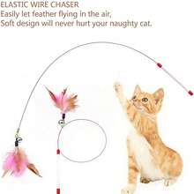 1pc Cat Teaser Toy, Feather Bell Cat Wand, Self-Entertainment, Outdoor Cat Toy, Pet Supplies, Suitable For Cats And Dogs - Multicolor - View 2