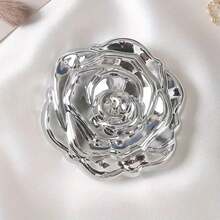 Mini Makeup Mirror, Exquisite Square Folding Makeup Mirror, Rose Pattern Pocket Mirror, Handheld Double-Sided Makeup Mirror, 2X Magnification High-Definition Mirror, Travel Makeup Mirror, Compact Makeup Mirror, Mini Pocket Makeup Mirror, Fashion Accessory, Suitable For Living Room/Home/Bedroom, Perfect Gift For Beloved Mom, Aunt - Multicolor - View 13