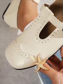 Women's Casual Versatile Shoes, New Design Round Toe Soft & Comfortable Slip-On Shoes With Strap Decor, Suitable For Commuting And Daily Wear - Beige - View 8