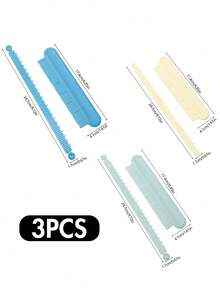 1 pieza/3 piezas Regla curva para medir fondant, herramienta para decorar pasteles, herramienta de repostería casera con escala de regla, herramienta de precisión ajustable en arco, disponible en varios colores, adecuada para decorar pasteles de cumpleaños, bodas, fondant, buttercream - Multicolor - Ver 15