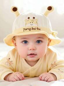 1pc Baby Sun Hat, Cute Adjustable Bucket Hat For Outdoor Use, Suitable For 6-24 Months Baby Boys And Girls, Spring/Autumn - Small Animal Fisherman's Hat - View 11