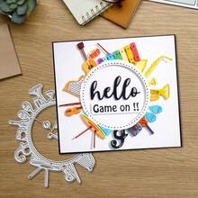 创意音乐金属切割模具，DIY剪贴簿相册和压花模板，贺卡制作工具，卡片纸切割工艺品，礼品卡制作模板模切。