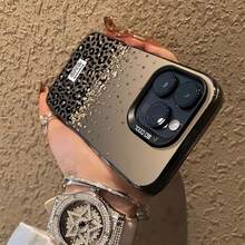 1pc 2026 New Year Diamond Leopard Print, IMD Laser Phone Case With Soft Edge And Hard Back, High Quality Suitable For Apple Models 17/17Pro/17Promax/16/16Plus/16Pro/16ProMax/15/15Plus/15ProMax/14/14Plus/14Pro/14ProMax, 13/13Pro/13ProMax, 12/12Pro/12ProMax, 11/11Pro Max - Black - View 4