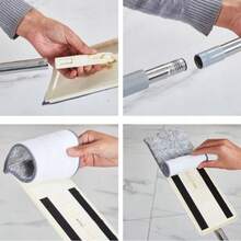 免手洗平板拖把套裝 附刮刮桶自擠水拖把 家用懶人拖地神器可替換拖布 - 白色 - 查看 5