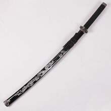 动漫竹木武士刀、太刀、中国刀、居合道木刀带鞘、角色扮演道具 - 家居装饰、桌面摆件、收藏品、生日/复活节/节日礼物（需自行组装，请观看视频了解安装详情） - 彩色 - 查看 11