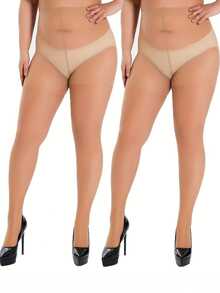 1/2 Pair Women's Fashionable & Sexy Pantyhose, Smooth & Lightweight, 20D, Suitable For Daily Work, Life And Business Wear. Comfortable, Elegant Skinny Tights, Fashionable Sheer Stockings - Multicolor - View 10