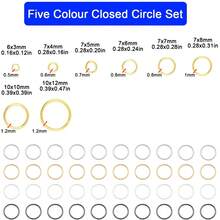 35/40/100/110/140/170/170/520pcs Iron Closed Jump Rings For DIY Jewelry Making, Beading Craft Supplies