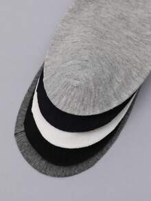 5 Pairs Men's Business Casual Ankle Socks, Moisture Wicking, Machine Washable, Suitable For Daily Wear, Spring/Summer