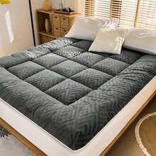 Japanese Futon Mattress Floor Mattress, Thicken Fluffy Tatami Mat, Foldable & Portable Floor Bed Sleeping Pad For Guest Room Dormitory - 灰色 - 查看 10