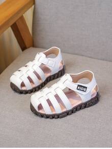 Toddler/Little Kids' Closed Toe Beach Sandals, Soft Sole Non-Slip Summer Shoes For Boys And Girls - Beige - View 3