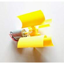 Mini Turbina Gerador Eólico Com Led E Pás P/ Fins Educativo - Amarelo - Visão 5
