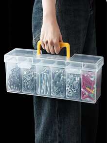 Large Capacity Multi-Layer Transparent Tool Box - Ideal For Electricians And DIY Enthusiasts, Desktop And Drawer Organizer, Household Essential