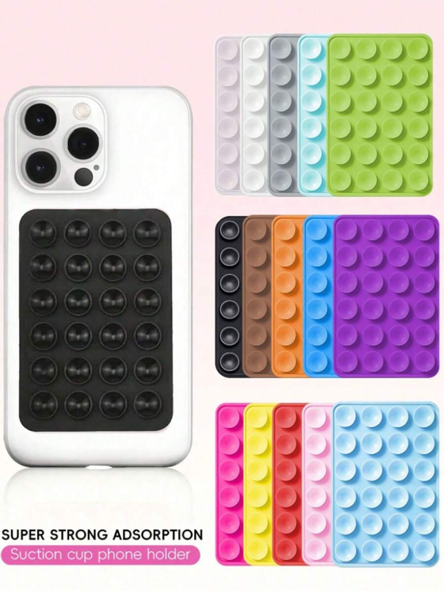 这款手机支架共有48个双面吸盘，每面24个吸盘。它们适用于浴室墙壁、玻璃镜子和梳妆台等光滑表面，但不适用于粗糙表面。这些手机支架可拆卸、防水，并可360度旋转。它们兼容所有手机和迷你平板电脑。 - 吸盤支架 - 查看 1