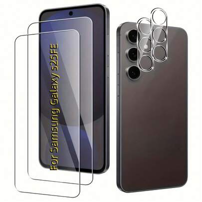 2+2 Compatible With Samsung Galaxy A56/A57/S26 Ultra/S26 Plus/S26/S25FE/S24FE/A36/A26/A17/A16/A07/A37/A27 Phone Screen Protector, Phone Lens Protector