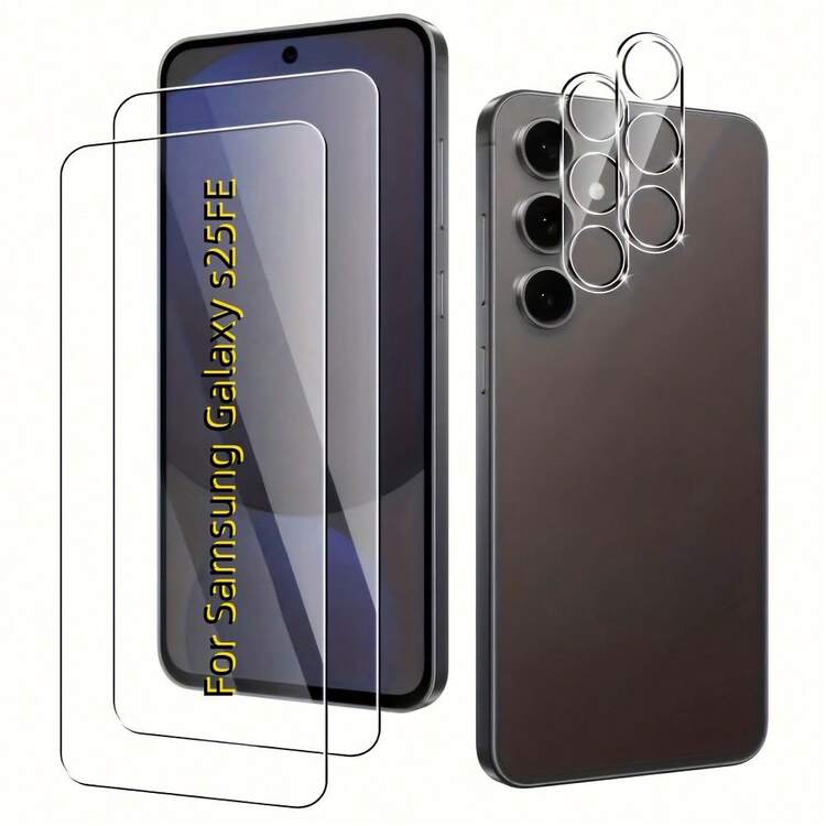 Bộ 4 miếng dán bảo vệ màn hình và ống kính camera tương thích với Samsung Galaxy S25FE/S24FE/A56/A36/A26/A17/A16/A07/A57/A37 - Trong sáng - Xem 5