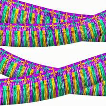 Carnival Party Decorations Colorful Streamers/Decorative Tinsel Curtain, Shiny Rainbow Table Skirt, Themed Decor Tassel, Shiny Rainbow Metallic Foil Tassel Table Skirt - Ideal For Birthday, Wedding, Easy To Peel And Stick - Rain Curtains In Multiple Colors - View 3