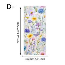 1/6片装春季野花和草地彩色玻璃窗膜，可重复使用的乙烯基静电吸附隐私窗膜，适用于卧室、浴室、厨房、教室和家居装饰。 - 彩色 - 查看 13