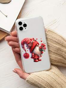 4张红色小矮人情人节爱心DIY UV DTF转印贴纸，适用于工艺品、手账、玻璃杯、咖啡杯、杯子、花瓶、笔记本电脑、手机壳、贺卡、插画、剪贴簿、装饰转印贴纸、家居装饰，6.8厘米 - 紅色 - 查看 9