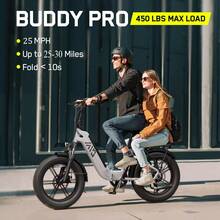 TST Folding Electric Bike For Adults, 749W Peak Motor Ebike With 48V 15Ah Removable Battery, Max Range 25-30 Miles 25 MPH Electric Bicycle, 20" Tire All Terrain E Bike - Màu Xám nhạt - Xem 3