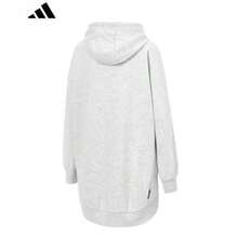 Adidas Áo nỉ chui đầu thể thao dài tay thường ngày mới dành cho nữ - Màu Xám nhạt - Xem 2