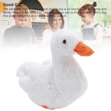 Cute And Realistic White Duck Figurine - Realistic Plush Toy For Children, Nursery Decoration, Birthday Gift, Baby Shower Gift, Collectible Animal Model For All Ages - White - View 5