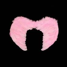 Accesorios de ropa con alas de ángel, alas de plumas - perfectas para Navidad, Halloween, fiestas, juegos de roles y otros accesorios de ropa (blanco, negro, rosa, rojo), disfraz del Día de San Valentín - Multicolor - Ver 15
