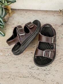 平底凉鞋，防滑，耐穿，舒适，百搭，简约，美观，透气 - 棕色 - 查看 7