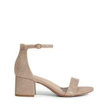 Women Low Heel Pump Sandals Open Toe Dress Shoes Ankle Strap Chunky Block Heeled Sandals For Autumn Prom Wedding Party Daily Wearing - Vàng - Xem 5