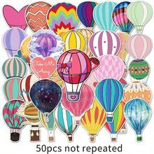 50 Pcs Dreamy Hot Balloon Stickers, 1.96 - 3.15inch Cartoon Fairy Tale Decorative Stickers, Self - Adhesive Scrapbooking, '' Room Decoration, Party SetupHot Balloon - Hot Air Balloon - View 9
