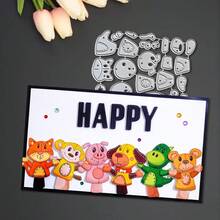 Creative Animals Metal Cutting Dies, DIY Scrapbooking Album And Embossing Stencil, Greeting Card Making Tool, Card Paper Cutting Crafts ,Gift Card Making Template Die Cuts. - Silver - View 6