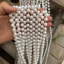 196,85 pulgadas/4mm/6mm Joyería de moda Artesanía Imitación de perlas blancas Guirnalda de cuentas, Perlas decorativas, Hermosa y elegante guirnalda de perlas blancas enrolladas para accesorios de joyería de boda, fiesta de cumpleaños, decoración de pasteles, decoración de pasteles, herramientas de decoración de pasteles - Multicolor - Ver 3