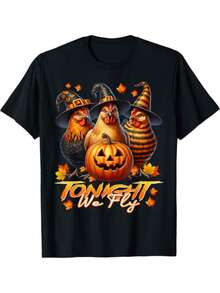 Daily Casual Printed Short Sleeve-Shirt - Black - View 2