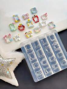 Transparent Silicone Cute Photo Frame Lucky Four-Leaf Clover Mold, Creative DIY Decor Mold - Clear - View 3