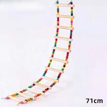 鹦鹉磨牙玩具，虎纹小鸟架，玄凤鹦鹉磨牙栖架，攀爬磨牙玩具，鸟笼配件，牡丹 - 彩色 - 查看 13