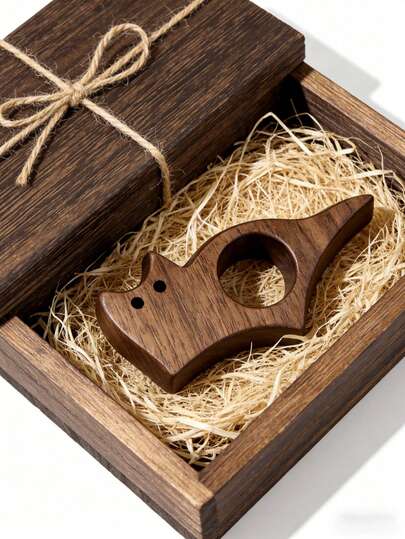 Adorable Wooden Cat Book Clip - A Cat-Shaped Book Clip With A Walnut Wood Grain. Easily Open Books With One Hand By Inserting Your Thumb Through The Central Hole And Pressing It Against The Spine. Lightweight Material, Simple Yet Decorative Design. Compact And Portable | A Practical Bookmark For Books/Notebooks, And Also A Cute Desktop Decoration.