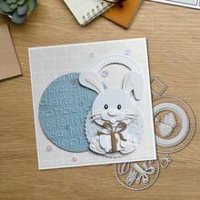 Creative Rabbit Metal Cutting Dies, DIY Scrapbooking Album And Embossing Stencil, Greeting Card Making Tool, Card Paper Cutting Crafts ,Gift Card Making Template Die Cuts.