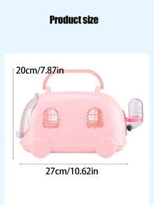 1pc Hamster Cage, Cute Car Design With Side Windows And Water Bottle, Suitable For Hamsters, Guinea Pigs And Other Small Pets