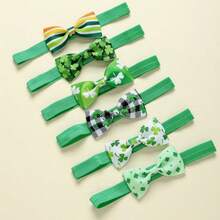 6条/包 弹性婴儿发带，印花蝴蝶结设计，非常适合宝宝拍照和作为礼物，适合全年佩戴 - 彩色 - 查看 10