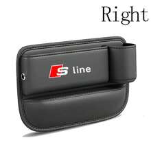 Car Seat Gap Water Cup Holder Leather Crevice Side Storage Box For Audi SLine A3 A4 B8 8P 8V B6 A5 A6 C7 Q5 B9 B7 C6 A1 Q7 Q3 - A - View 7
