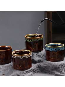 1个中东陶瓷反应釉沙漠骆驼咖啡杯，家用水杯，马克杯，个人杯，早餐杯，毕业派对杯，生日节日礼物 - 彩色 - 查看 8