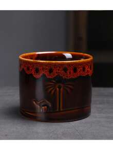 1个中东陶瓷反应釉沙漠骆驼咖啡杯，家用水杯，马克杯，个人杯，早餐杯，毕业派对杯，生日节日礼物 - 彩色 - 查看 17