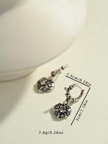 Silver Earrings, Elegant & Cute Copper Cubic Zirconia Earrings, Suitable For Daily Wear And Gatherings - Silver - View 4