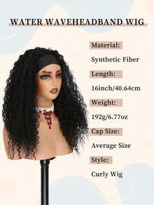 Tóc giả dài 16 inch kiểu xoăn, màu đen, nâu, đỏ rượu vang, nhiều màu sắc, sợi tổng hợp bện, thích hợp để đội hàng ngày, Halloween, cosplay, Giáng sinh, và cho các cô gái thời trang. - Nhiều màu - Xem 4