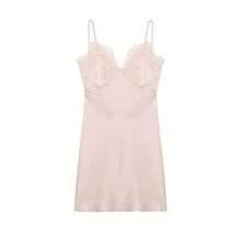 Đầm slip Seelio dành cho nữ, chất liệu ren mềm mại như lụa, phối ren, thời trang và tôn dáng, phong cách Âu Mỹ, thích hợp cho mùa xuân/hè. - Màu Hồng baby - Xem 2