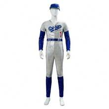 Men Rocketman Baseball Costume Uniform Sequin Jumpsui - Blue - View 1