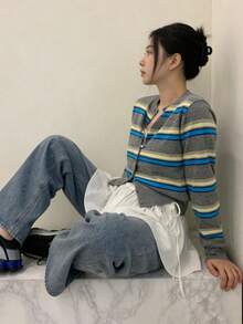 Women Cardigans - Grey - View 8