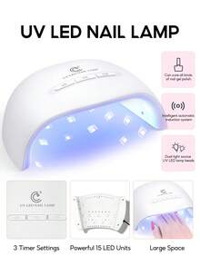 coscelia 37pcs Gel Nail Polish Set - Pink, Yellow, Blue Soak Off Gel Nail Polish, Base Coat, Matte Top Coat, Glitter Top Coat, UV/LED Nail Lamp, Manicure Tools, DIY Nail Salon, Gift For Women - Multicolor - View 8